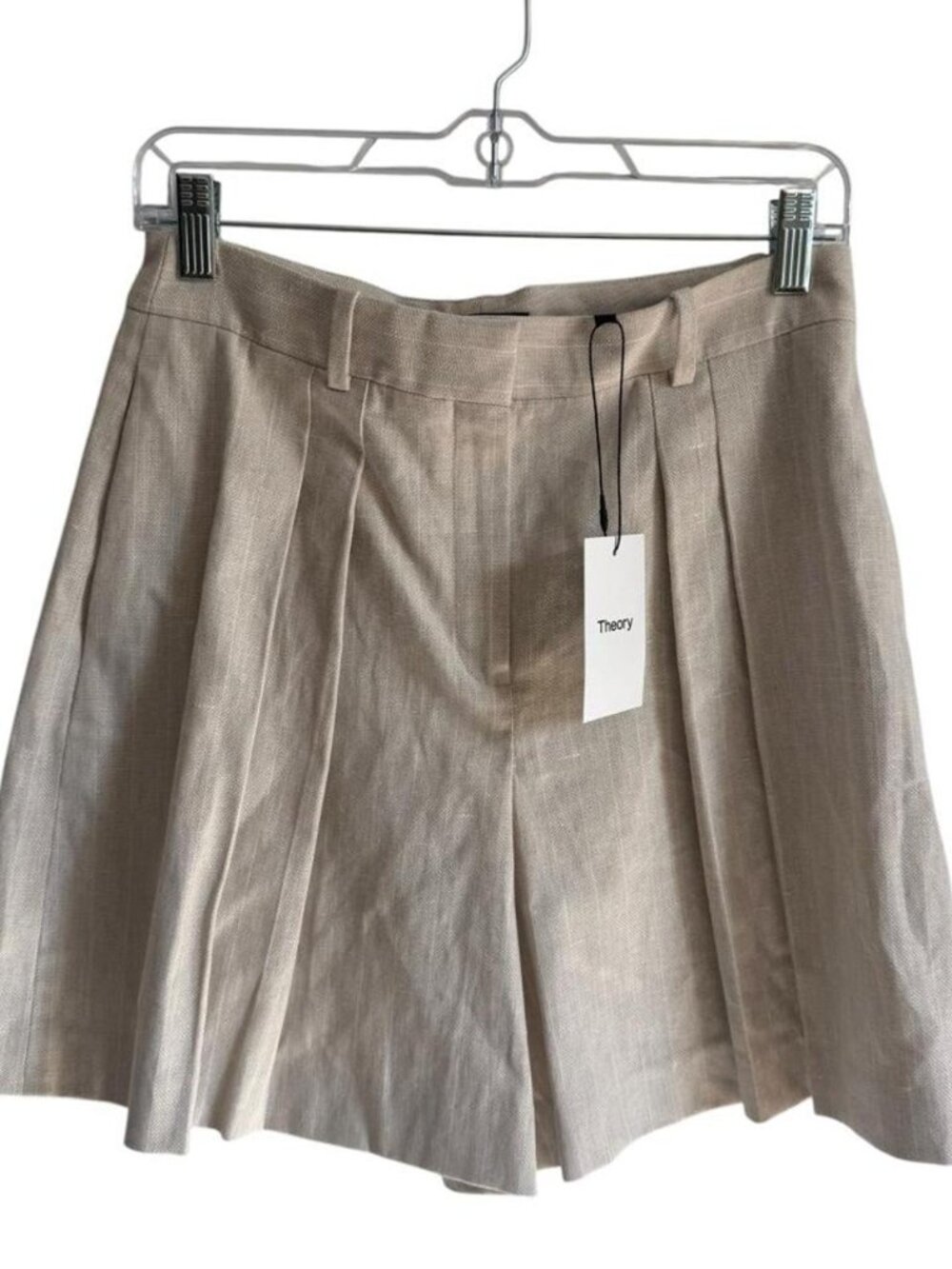 New with Tags Theory Pleated High Waisted Shorts, Size 4